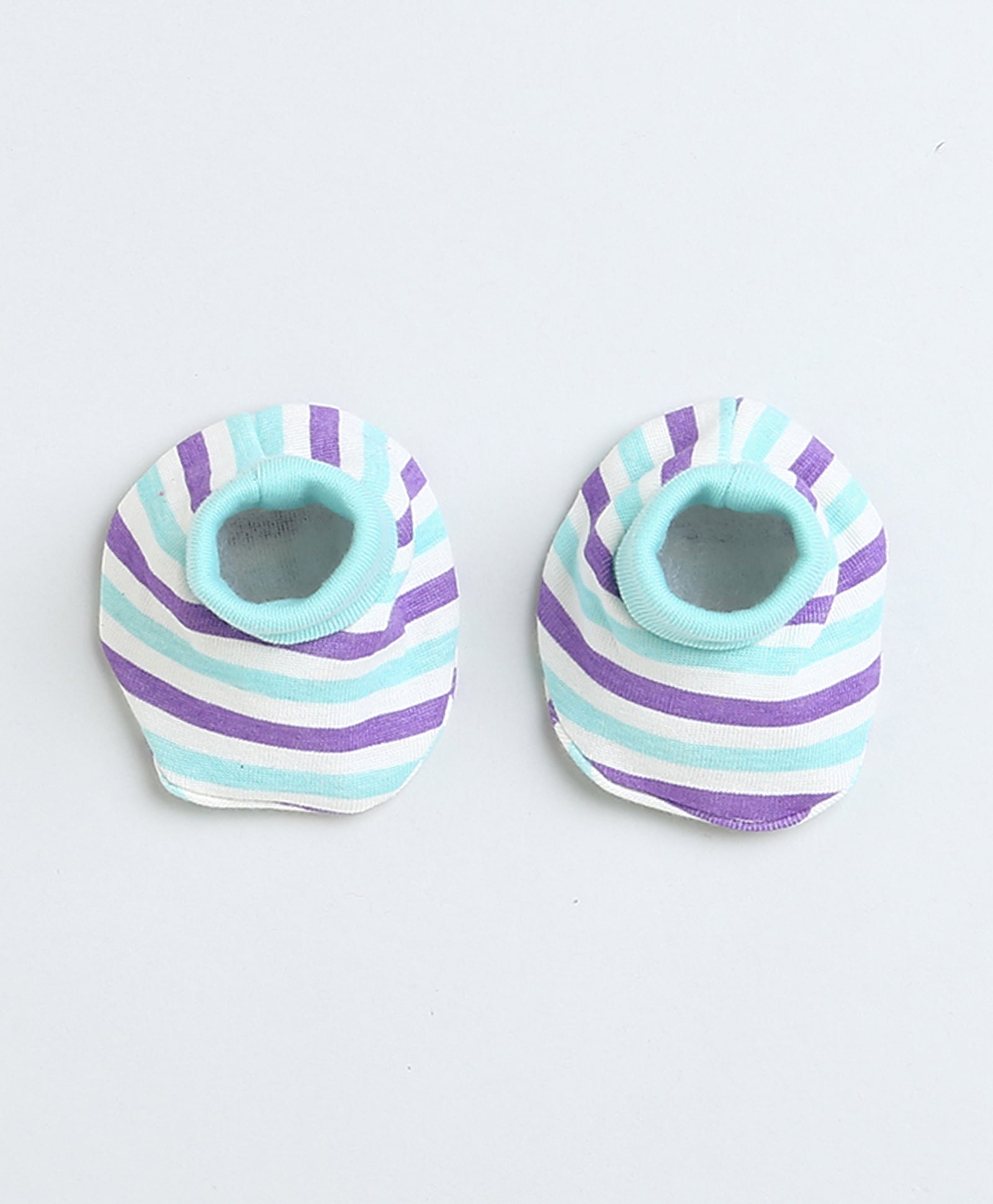 Boys 100% Cotton NA Cap Mitten Bootie - Cream & Mint