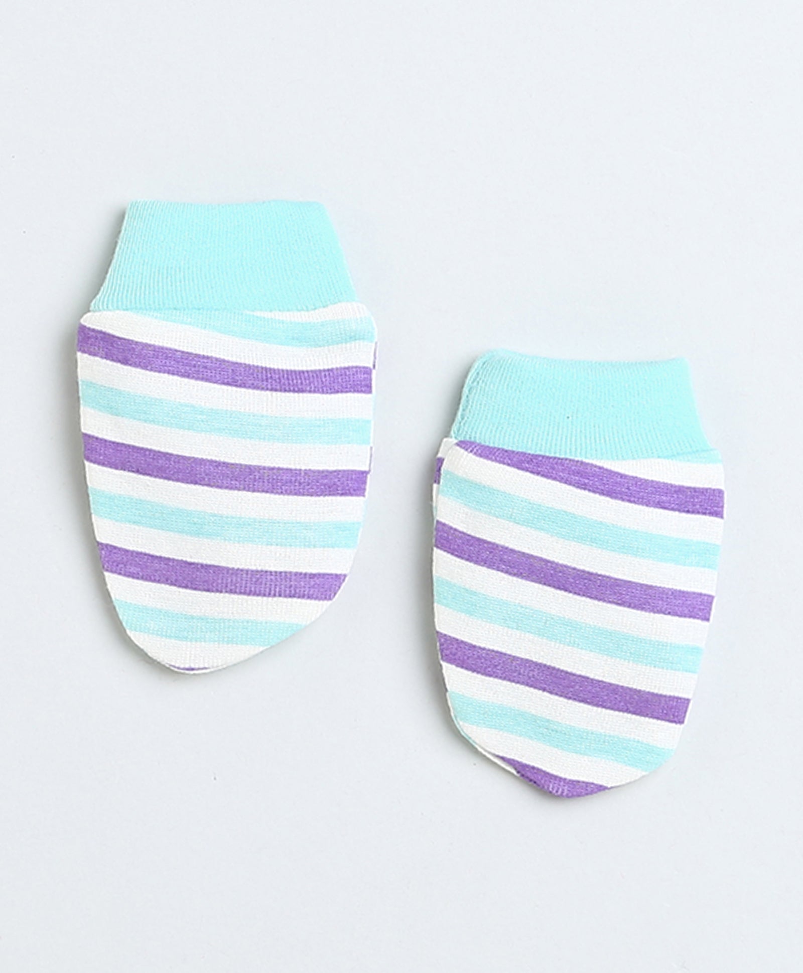 Boys 100% Cotton NA Cap Mitten Bootie - Cream & Mint