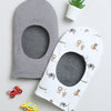 Boys 100% Cotton NA Monkey Cap - White & Grey
