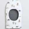Boys 100% Cotton NA Monkey Cap - White & Grey