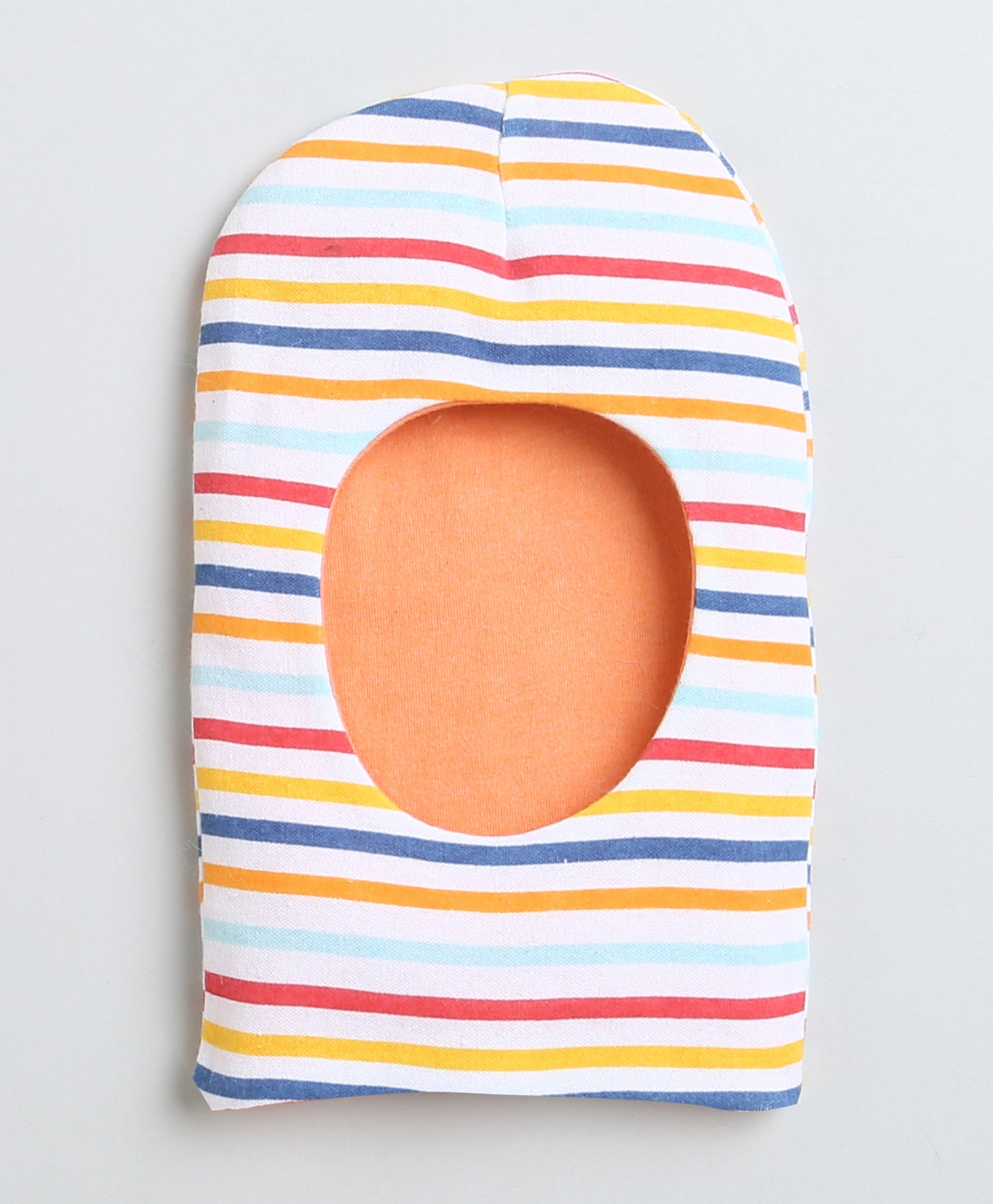 Boys 100% Cotton NA Monkey Cap - White & Orange