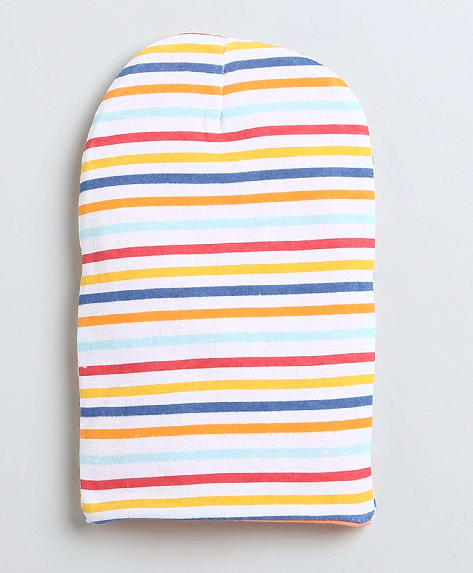 Boys 100% Cotton NA Monkey Cap - White & Orange