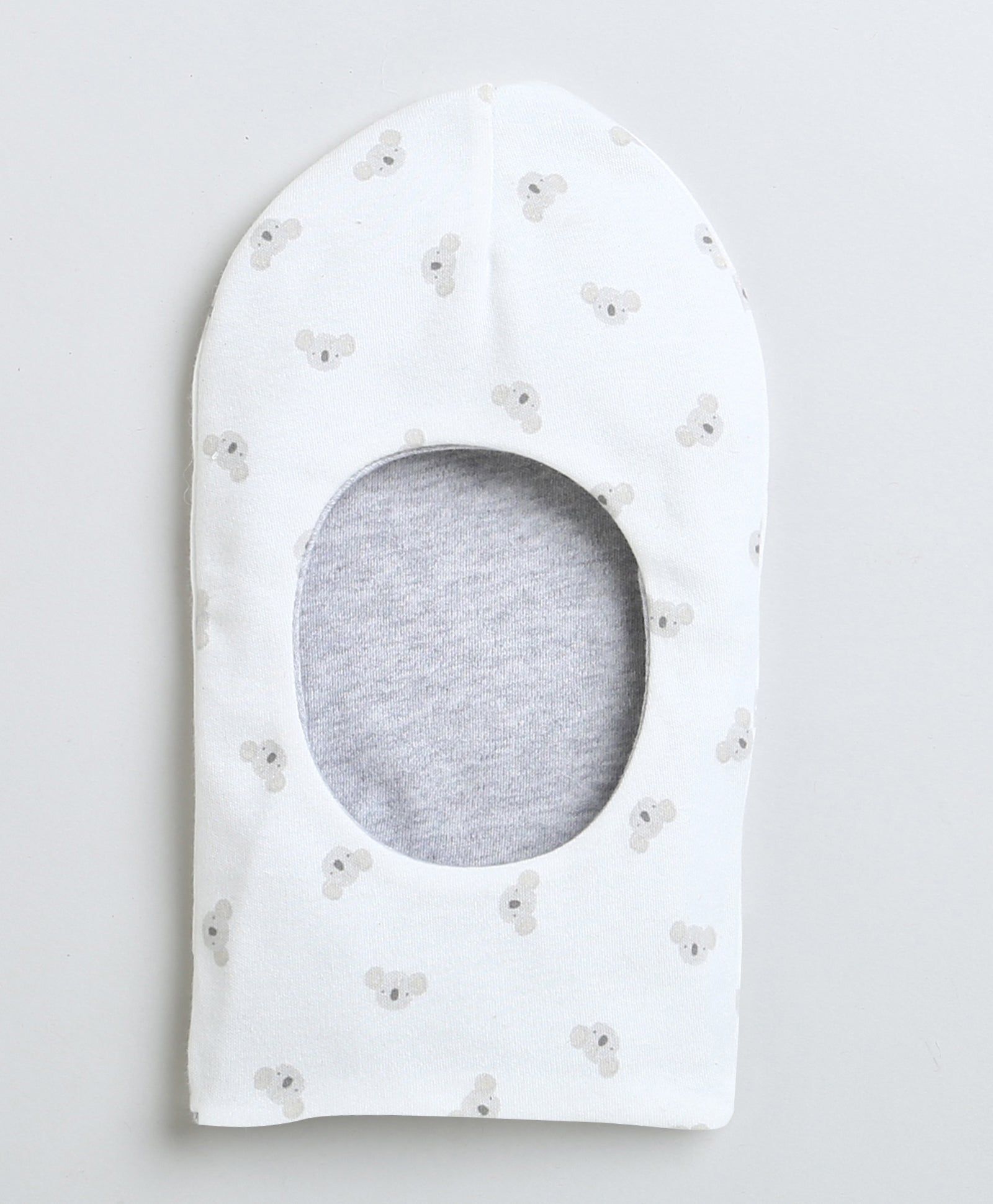 Boys 100% Cotton NA Monkey Cap - Grey & White