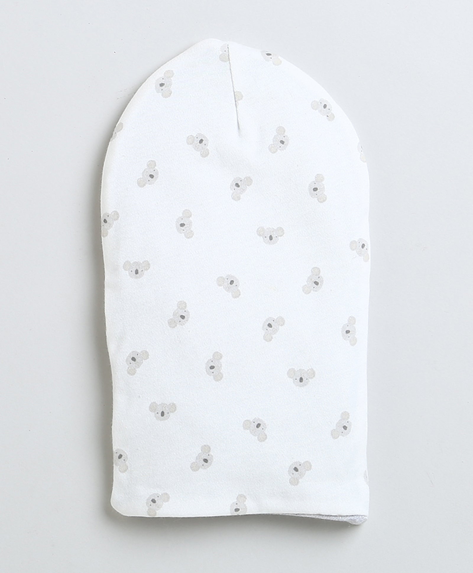 Boys 100% Cotton NA Monkey Cap - Grey & White