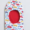 Boys 100% Cotton NA Monkey Cap - Red & White