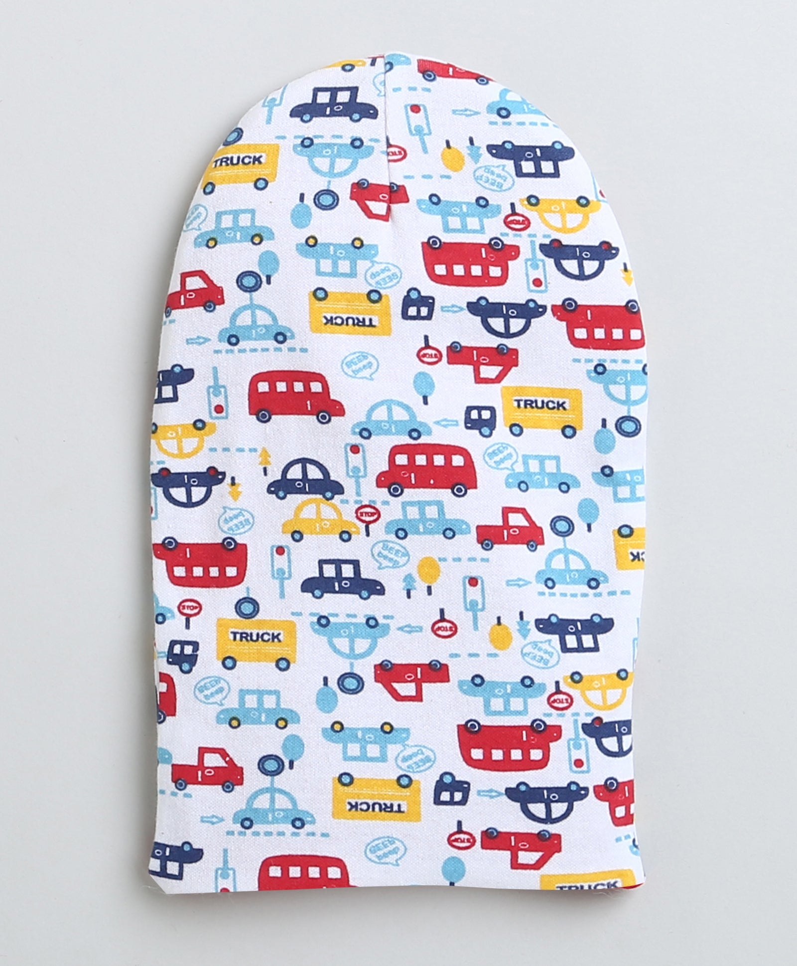 Boys 100% Cotton NA Monkey Cap - Red & White