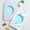 Girls 100% Cotton NA Monkey Cap - White & Mint