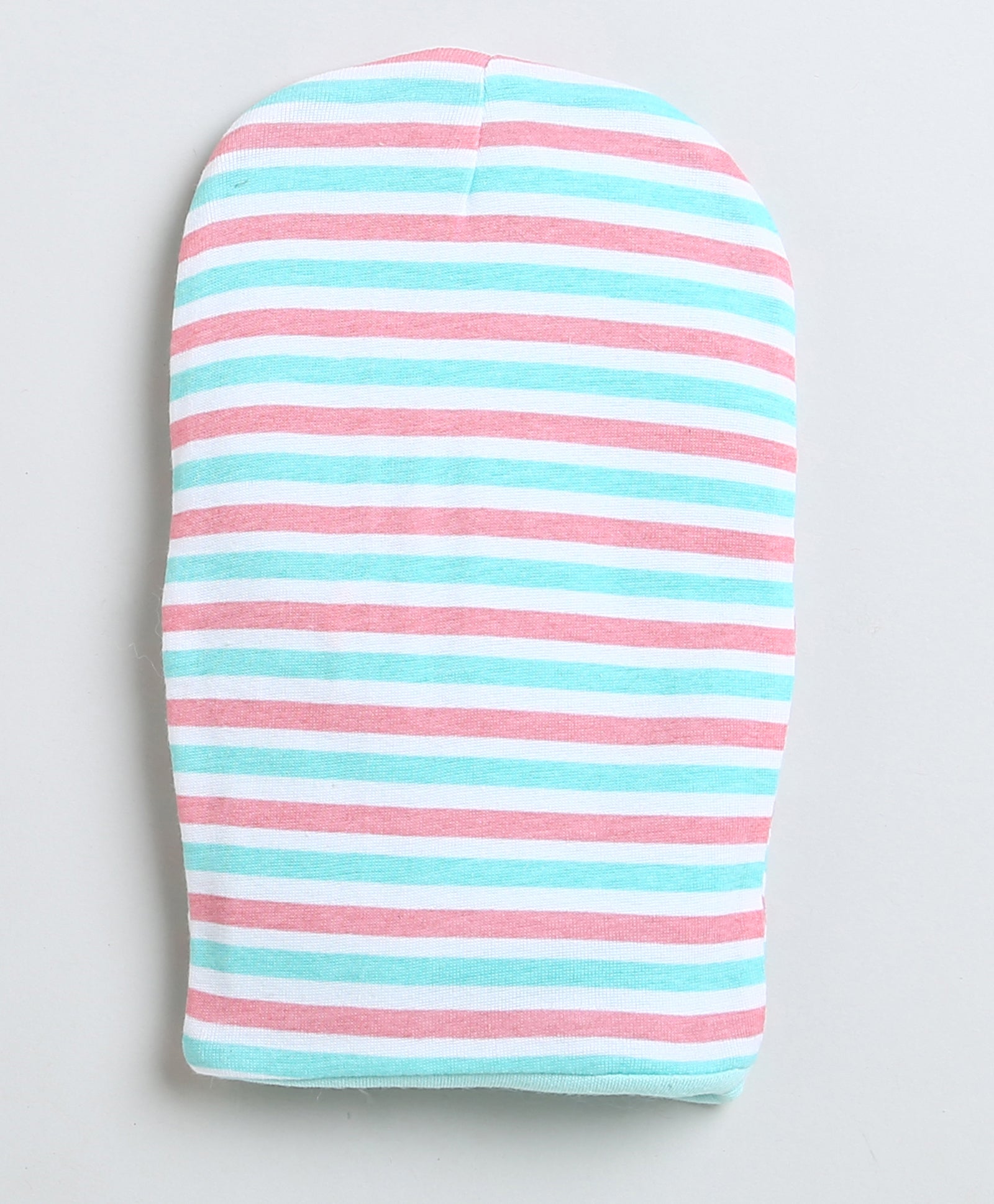 Girls 100% Cotton NA Monkey Cap - White & Mint