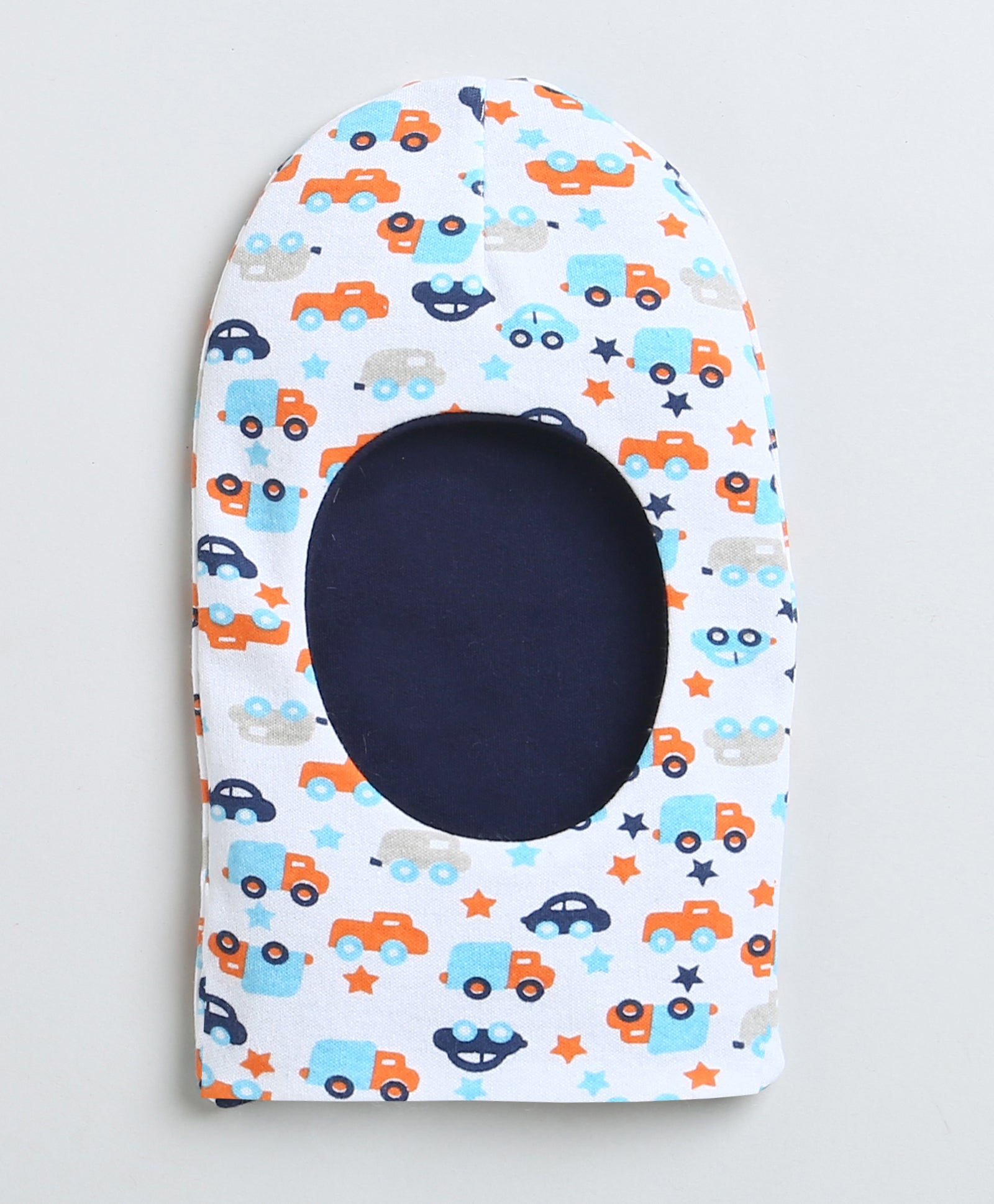 Boys 100% Cotton NA Monkey Cap - Navy & White