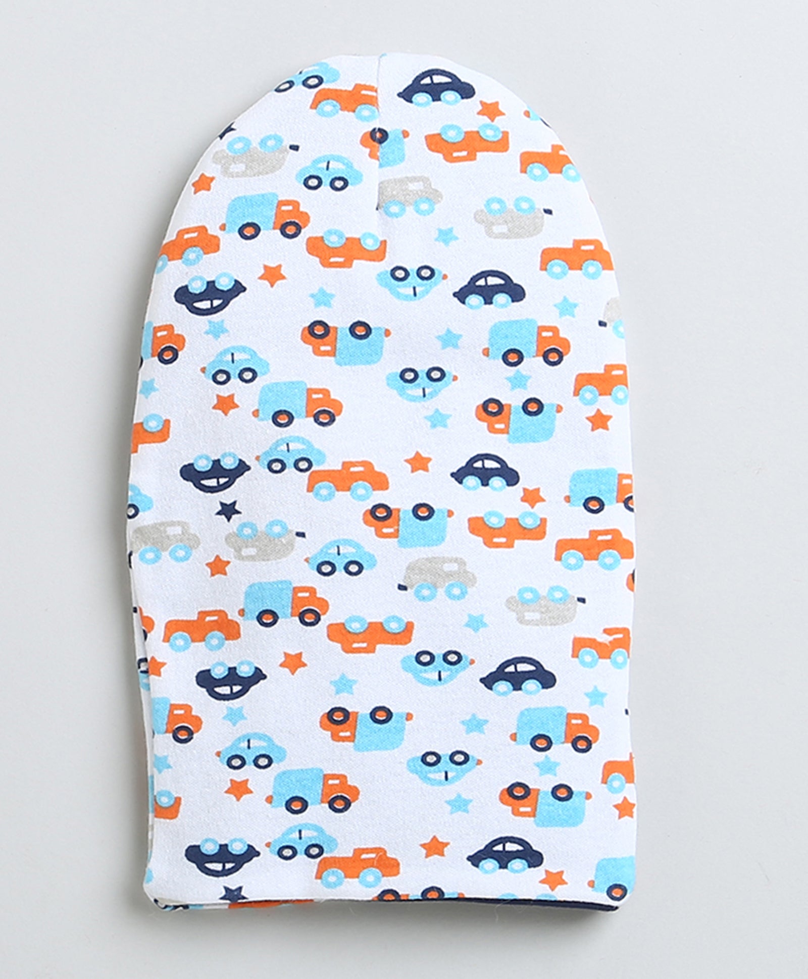 Boys 100% Cotton NA Monkey Cap - Navy & White