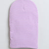 Girls 100% Cotton NA Monkey Cap - White & Lavender