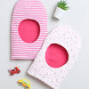 Girls 100% Cotton NA Monkey Cap - Pink & White