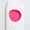 Girls 100% Cotton NA Monkey Cap - Pink & White
