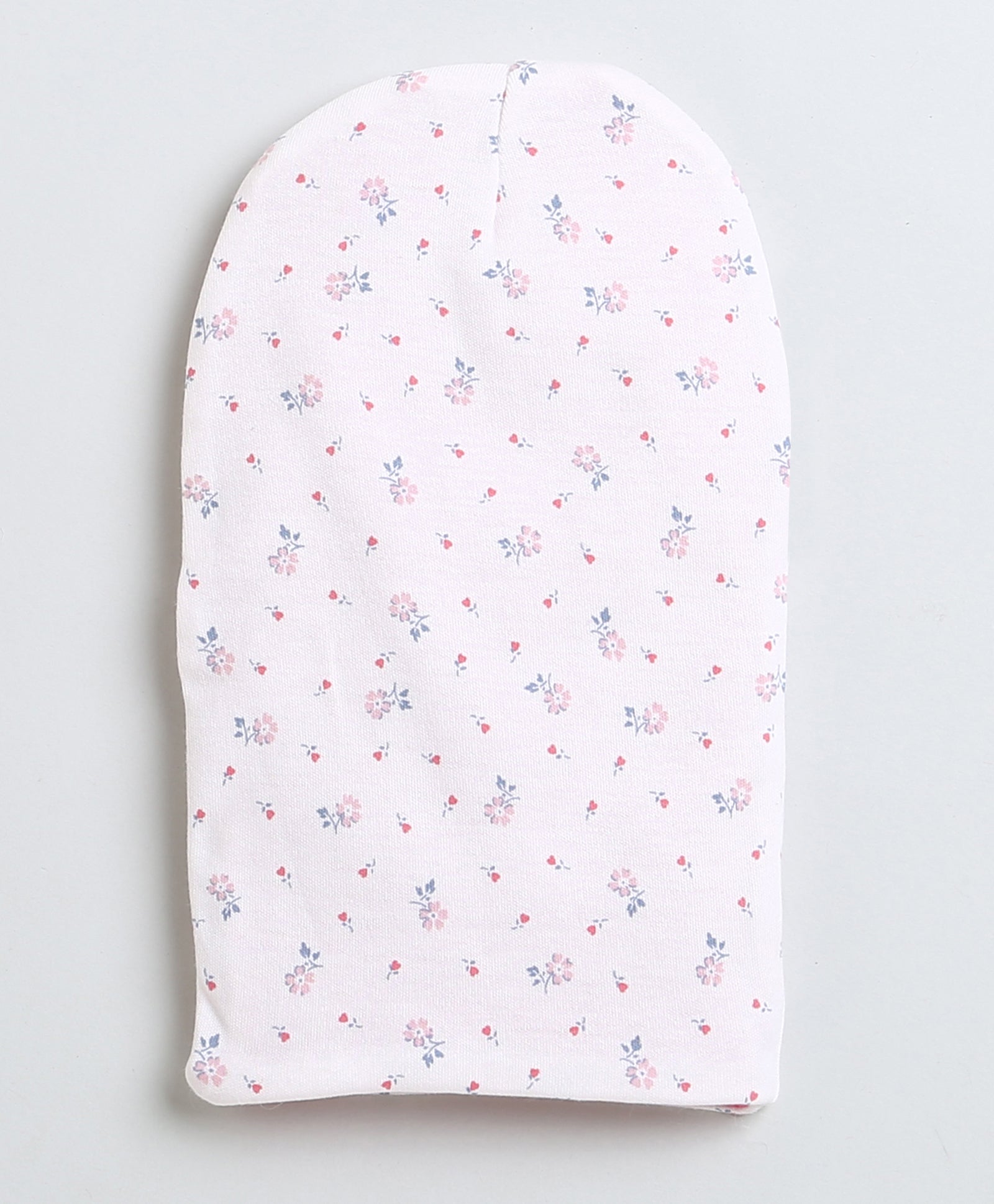 Girls 100% Cotton NA Monkey Cap - Pink & White