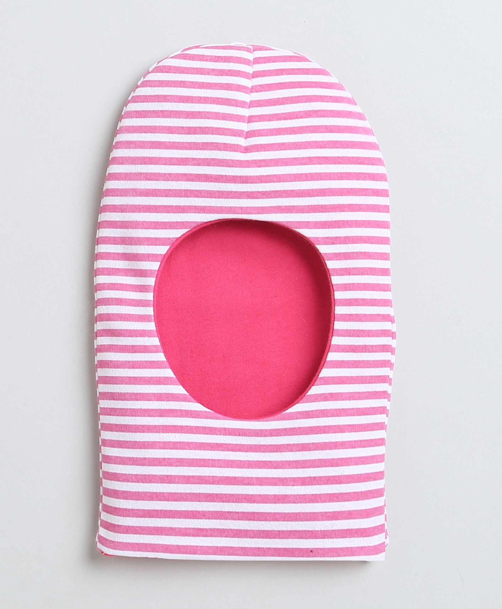 Girls 100% Cotton NA Monkey Cap - Pink & White