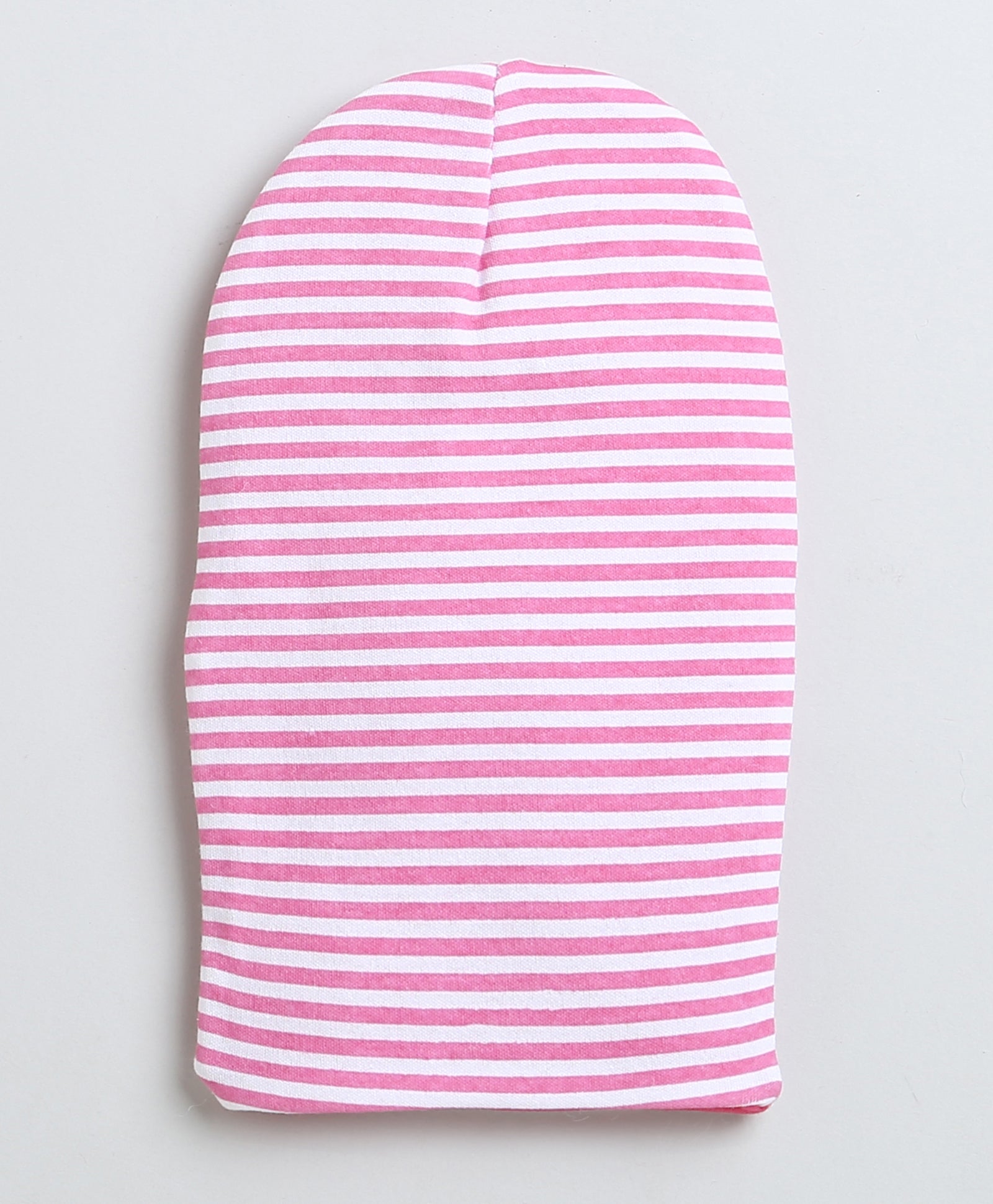 Girls 100% Cotton NA Monkey Cap - Pink & White