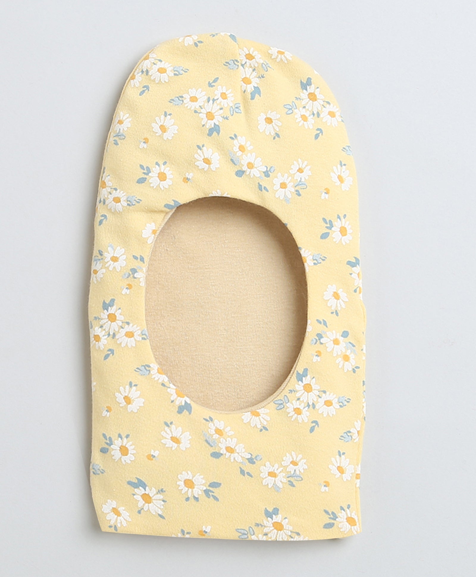 Girls 100% Cotton NA Monkey Cap - Yellow & Cream