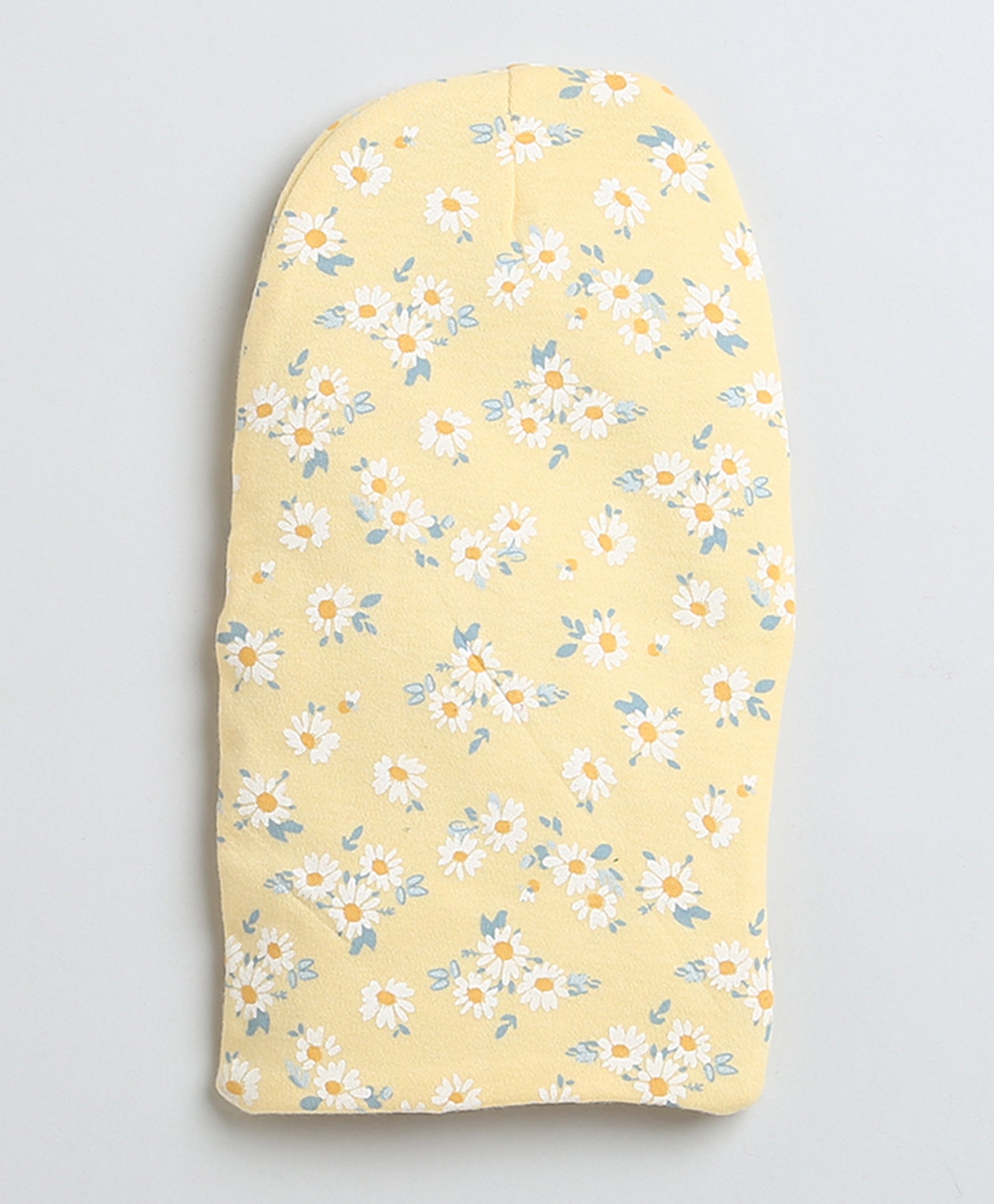 Girls 100% Cotton NA Monkey Cap - Yellow & Cream