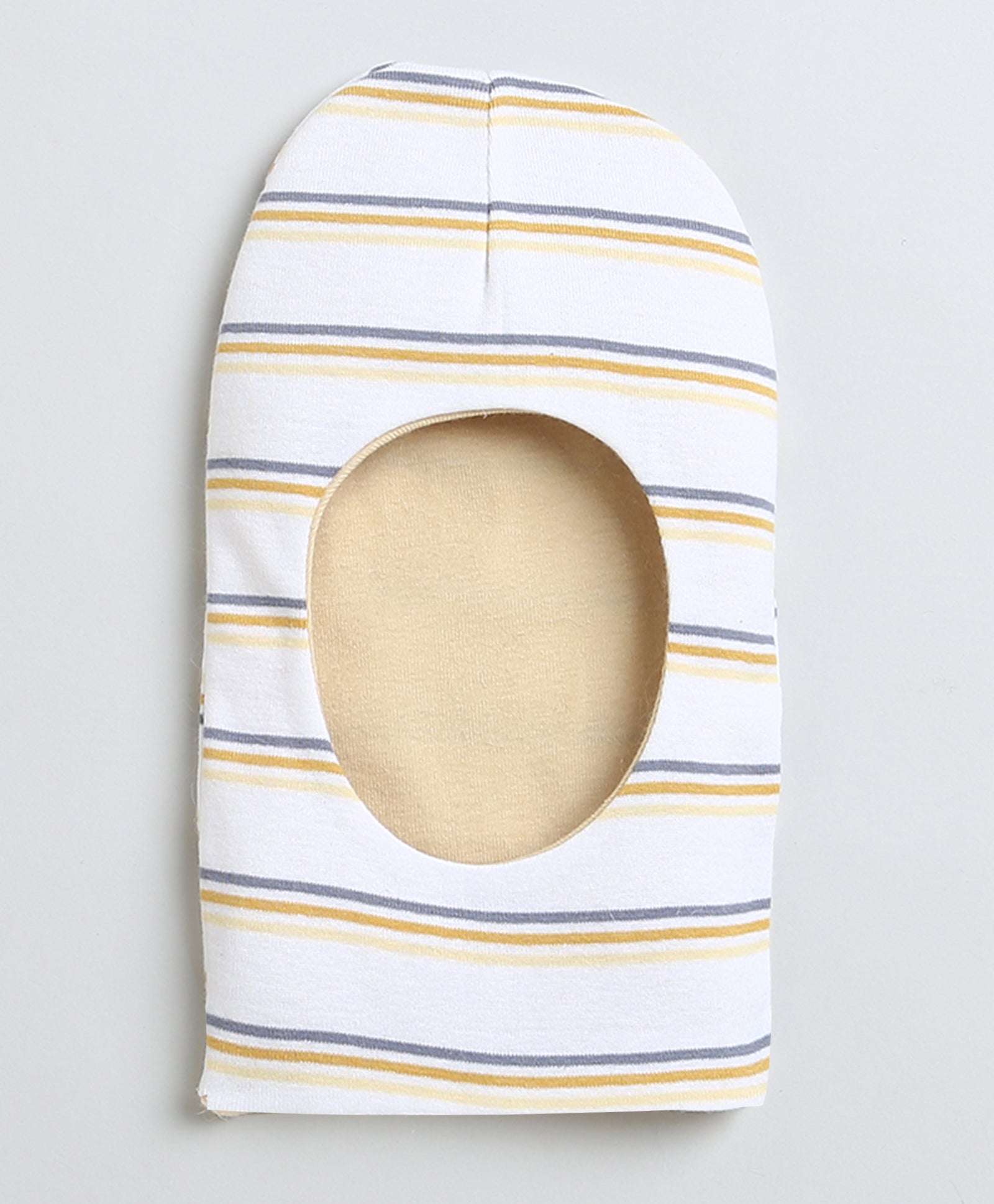 Girls 100% Cotton NA Monkey Cap - Yellow & Cream