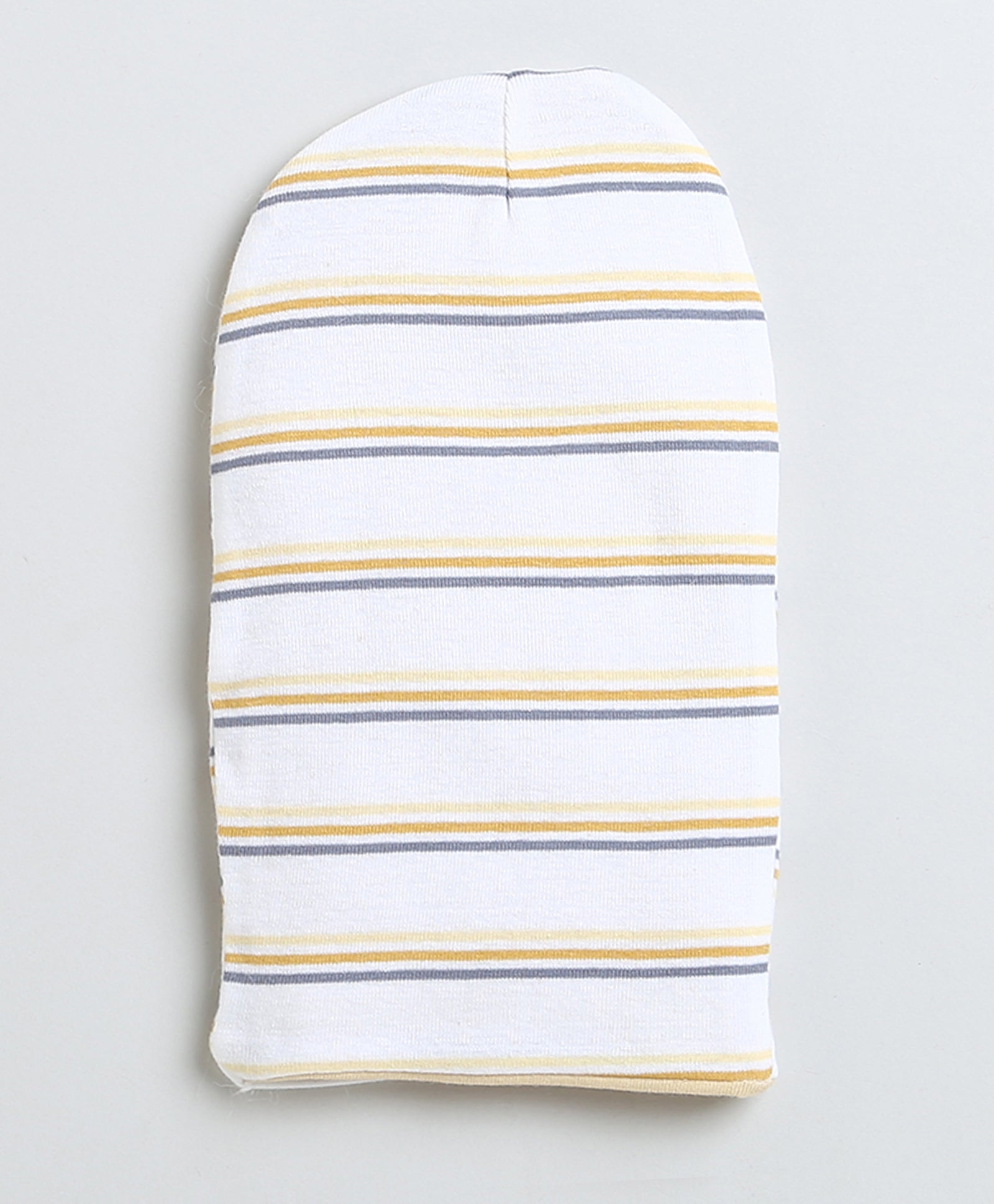 Girls 100% Cotton NA Monkey Cap - Yellow & Cream