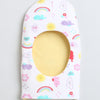 Girls 100% Cotton NA Monkey Cap - White & Yellow