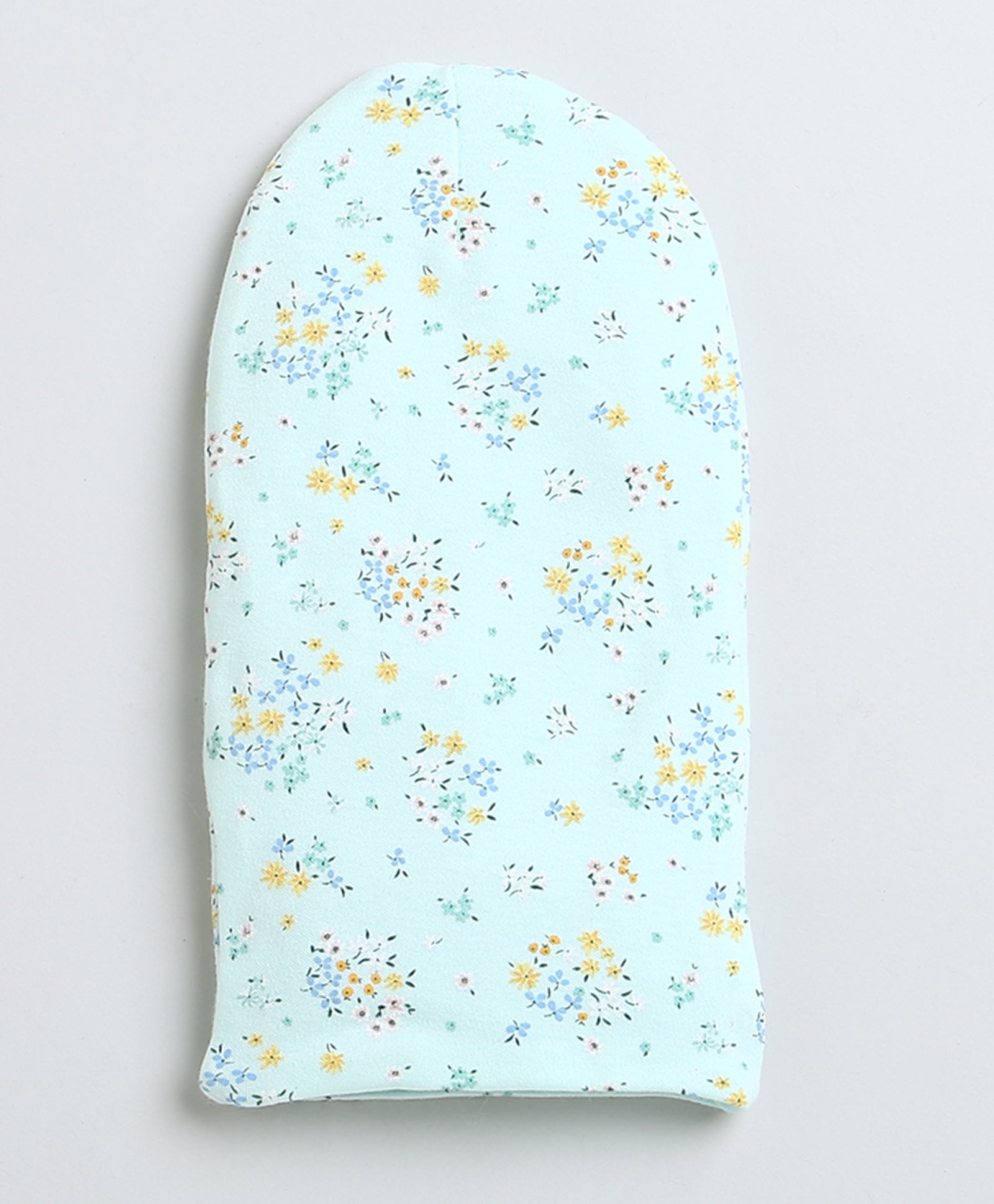 Girls 100% Cotton NA Monkey Cap - Mint & Multi