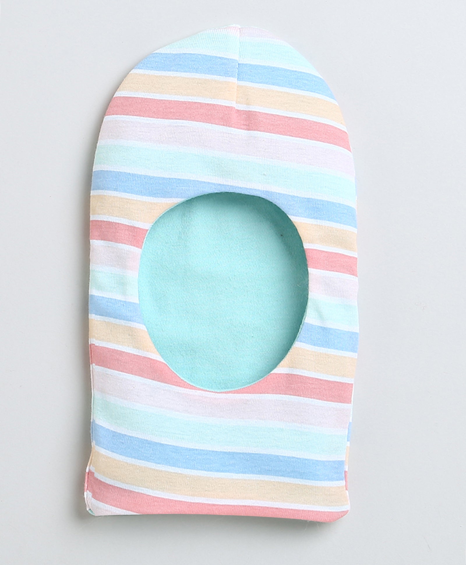 Girls 100% Cotton NA Monkey Cap - Mint & Multi