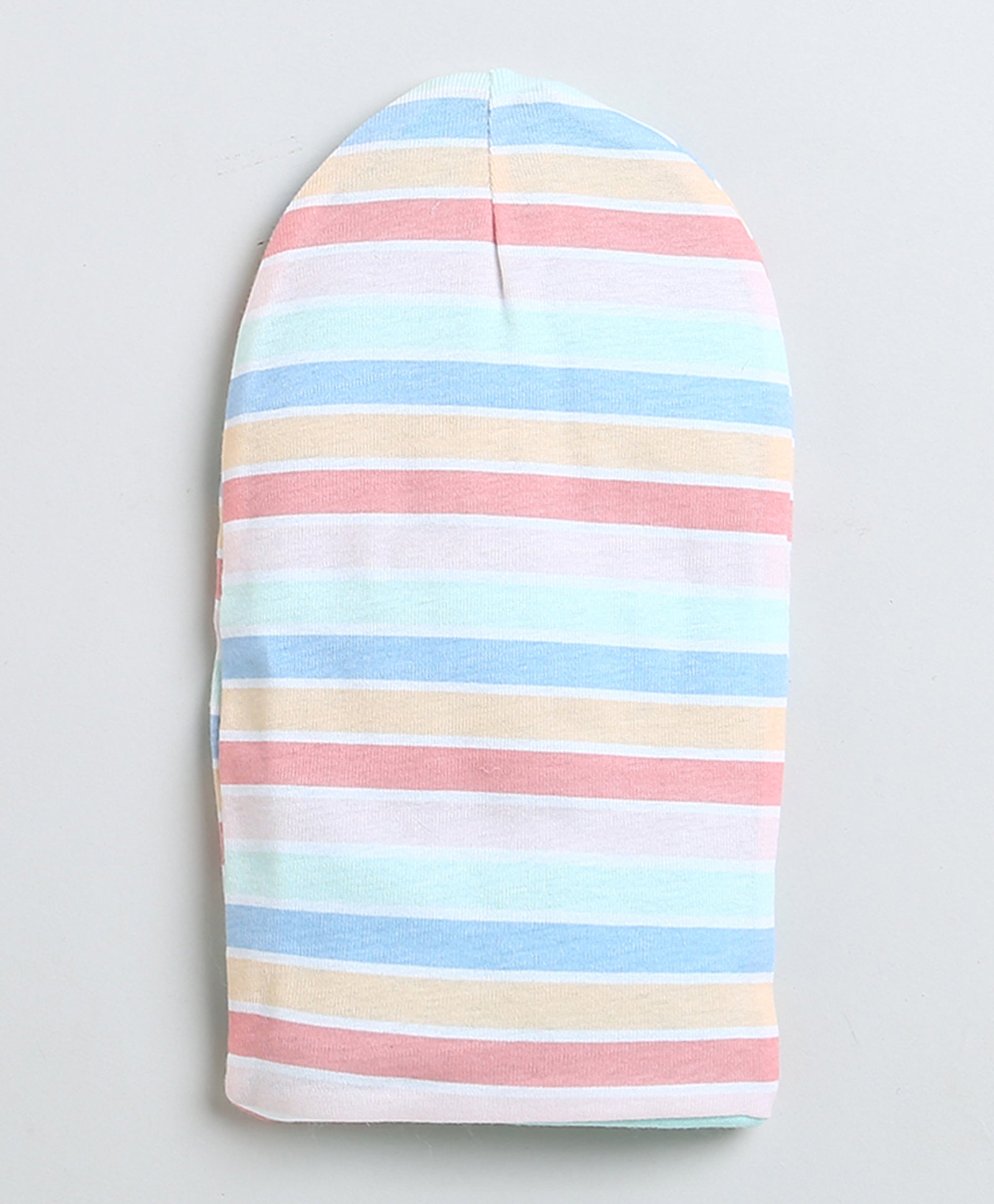 Girls 100% Cotton NA Monkey Cap - Mint & Multi
