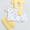Girls 100% Cotton NA Gift Set - White & Yellow