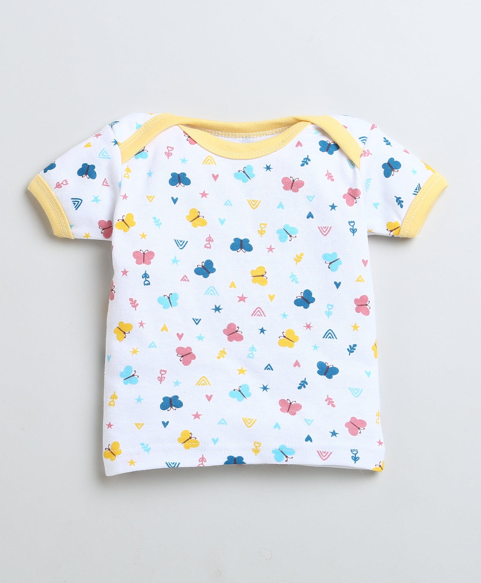 Girls 100% Cotton NA Gift Set - White & Yellow