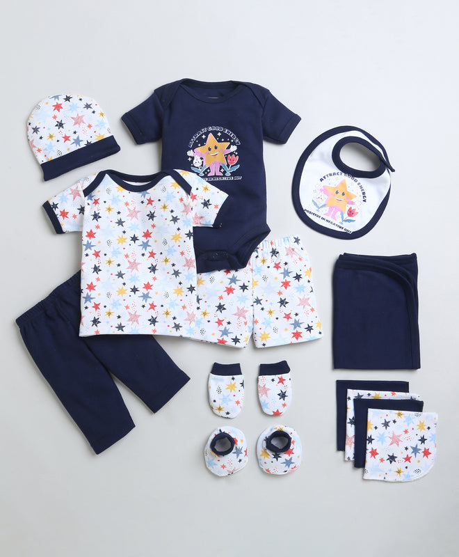 Boys 100% Cotton NA Gift Set - Navy & White