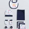 Boys 100% Cotton NA Gift Set - Navy & White