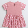 Mauve Girls Cap Sleeves Cotton Knee Length Frock