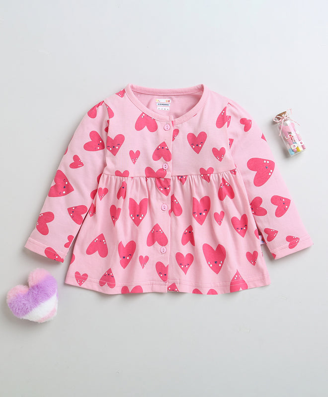 Girls 100% Cotton NA Frocks - Pink