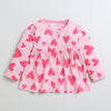 Girls 100% Cotton NA Frocks - Pink
