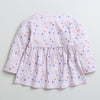 Lilac Girls Full Sleeves Cotton Knee Length Frock
