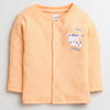 Boys Cotton Blend Solid Thermal Jabla - Orange & Sky Blue