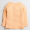 Boys Cotton Blend Solid Thermal Jabla - Orange & Sky Blue