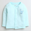 Boys Cotton Blend Solid Thermal Jabla - Orange & Sky Blue