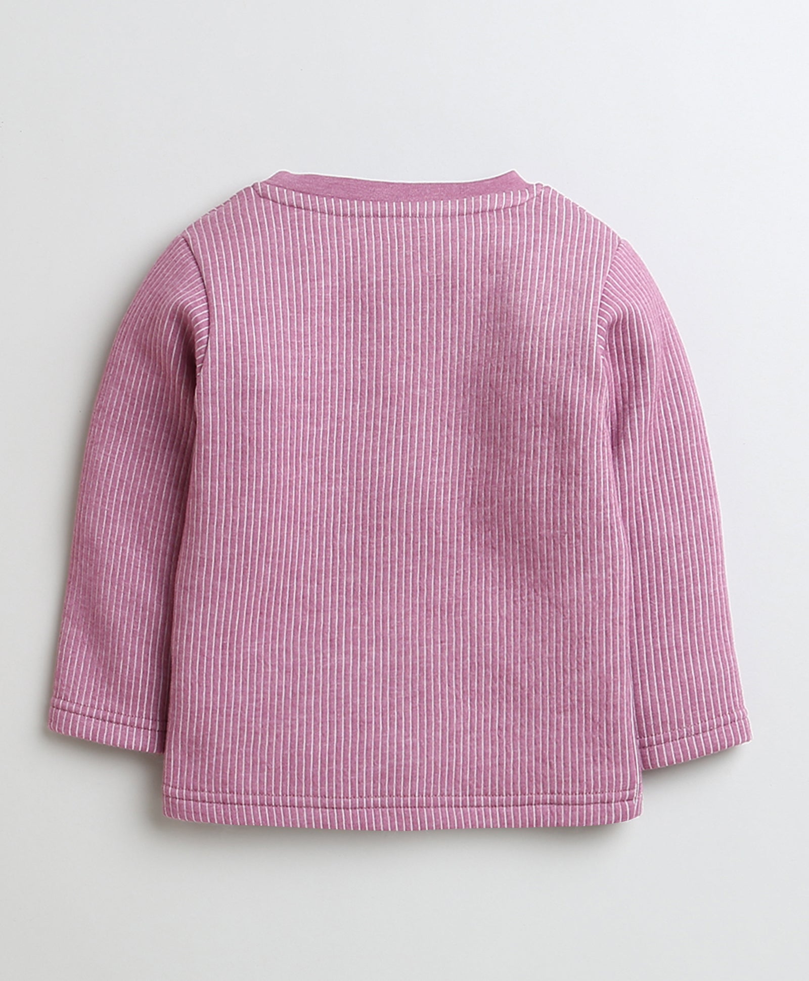 Girls Cotton Blend Solid Thermal Jabla - Yellow & Mauve