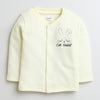 Girls Cotton Blend Solid Thermal Jabla - Yellow & Mauve