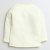 Girls Cotton Blend Solid Thermal Jabla - Yellow & Mauve