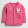 Girls Cotton Blend Solid Thermal Jabla - Pink & Dark Pink