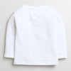 Boys Cotton Blend Solid Thermal T-Shirt - White & Charcoal Grey