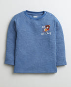 Bumzee Beige & Indigo Blue Thermal T-Shirt, Pack of 2, Full Sleeves, Cotton Blend