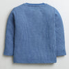 Boys Cotton Blend Solid Thermal T-Shirt - Beige & Indigo Blue