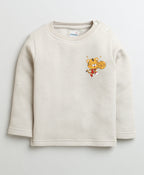 Bumzee Beige & Indigo Blue Thermal T-Shirt, Pack of 2, Full Sleeves, Cotton Blend