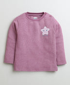 Bumzee Sky Blue & Mauve Thermal T-Shirt, Pack of 2, Full Sleeves, Cotton Blend