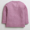 Girls Cotton Blend Solid Thermal T-Shirt - Sky Blue & Mauve