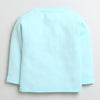 Girls Cotton Blend Solid Thermal T-Shirt - Sky Blue & Mauve